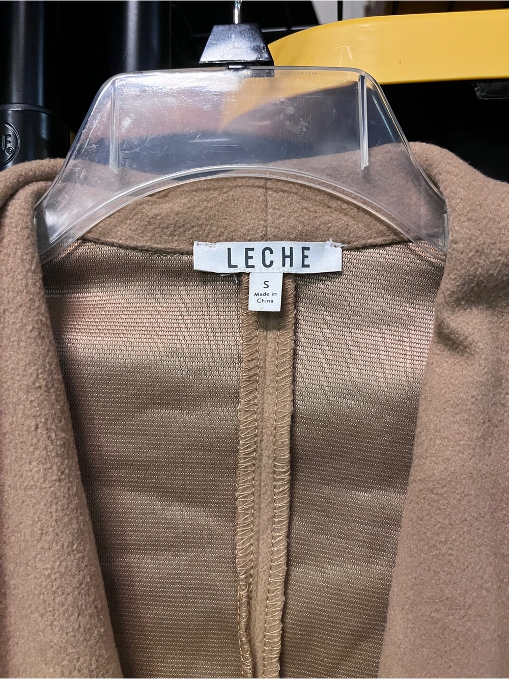 Women's Camel double-faced wrap coat - Picture 2 of 6